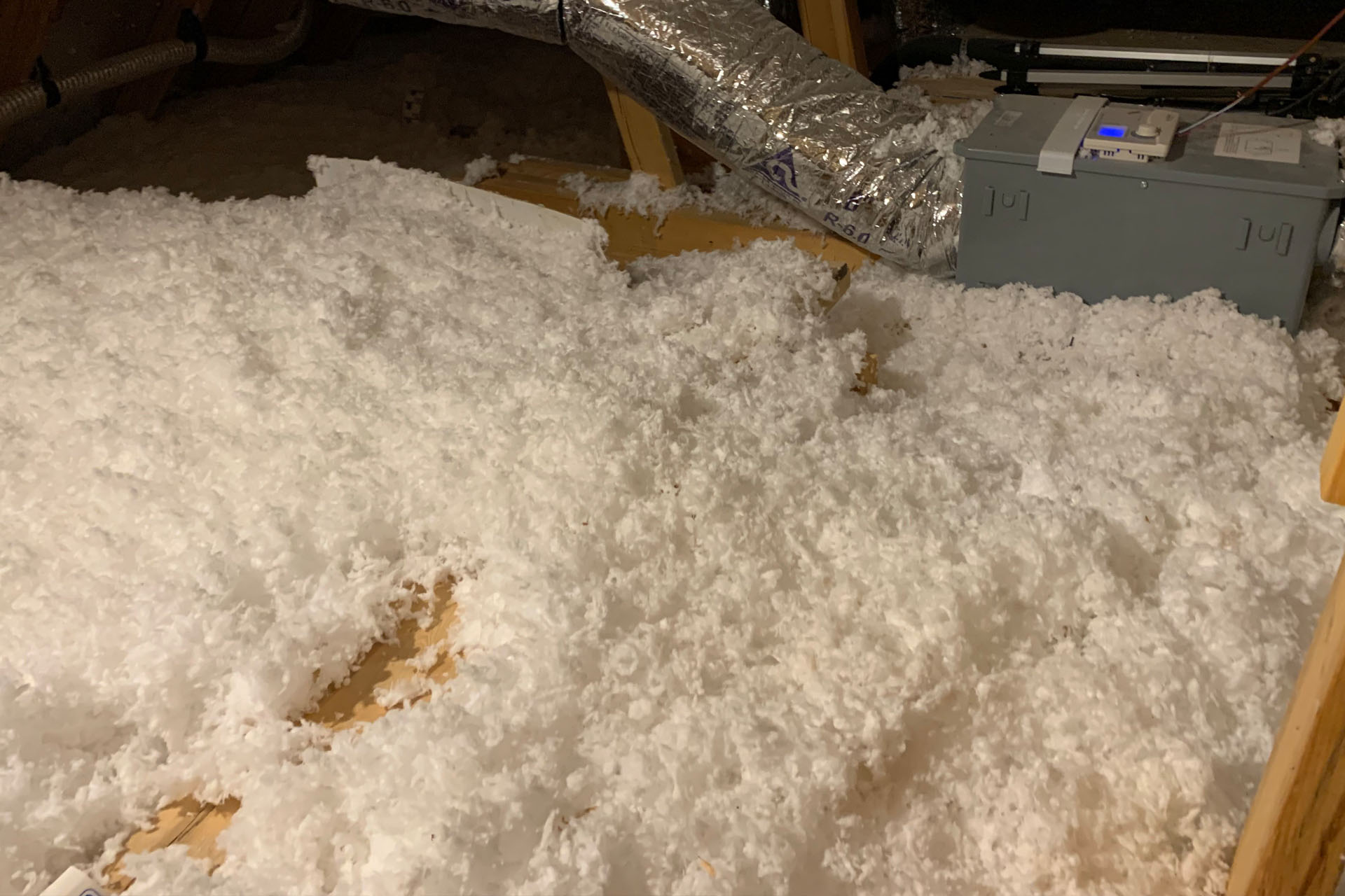 Home attic insulation