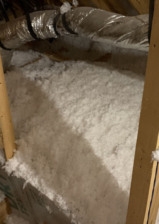 Attic insulation installation